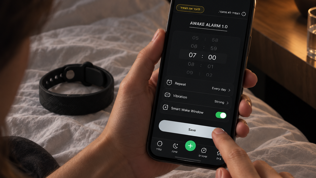 מדריך: איך מגדירים את AWAKE ALARM באפליקציית AWAKE